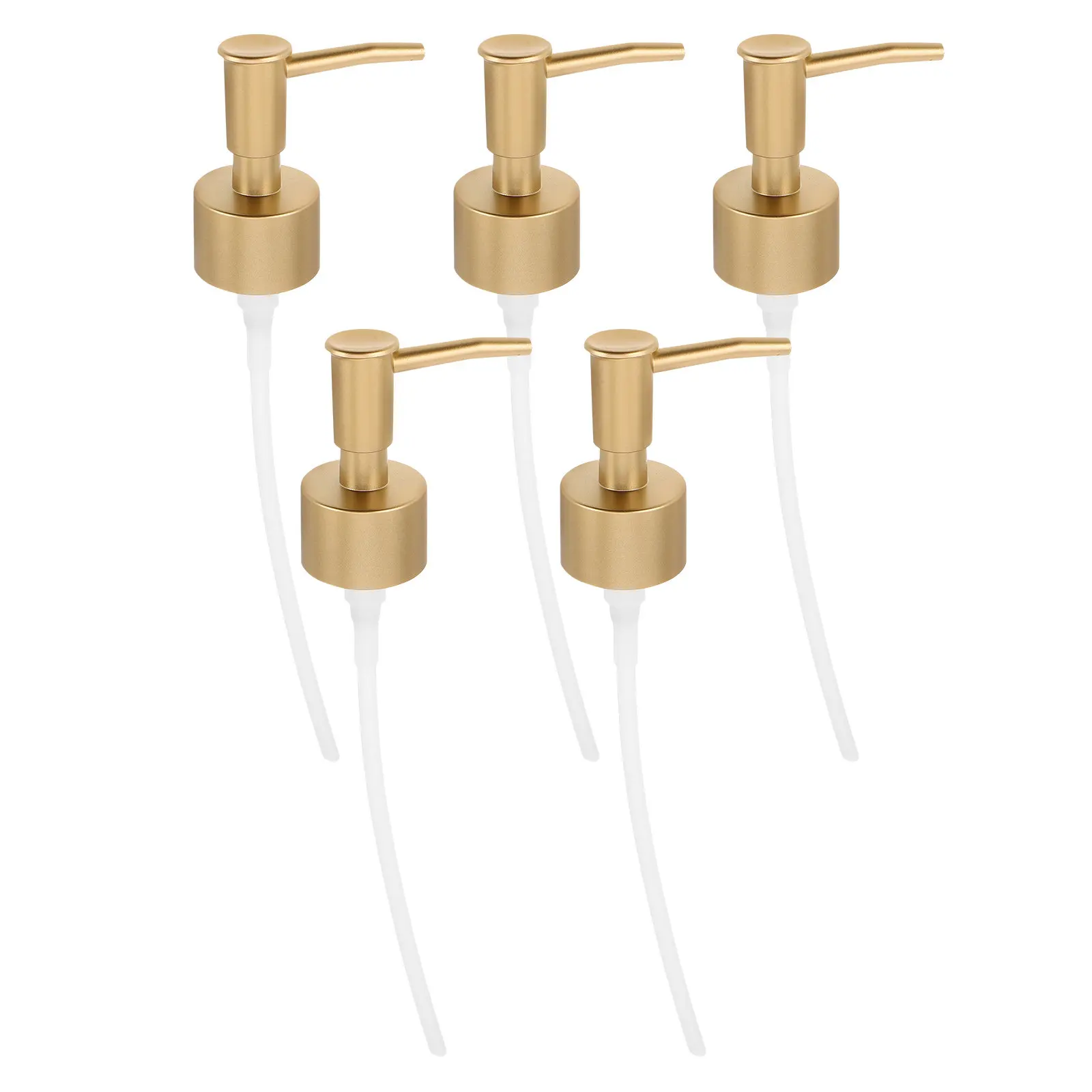 

5Pcs Plastic Lotion Dispenser Pump Replacement Head Universal Fit for Soap Shampoo Hand Wash Bottles Leakproof Seal Ergonomic