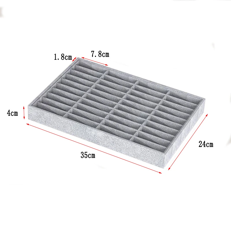 40 Grids Velvet Bracelet Storage Jewelry Tray Bangle Display Organizer