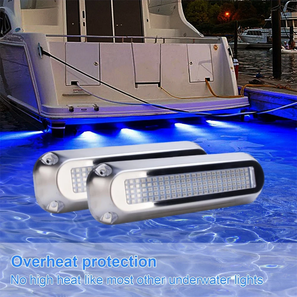 2PCS Transom Light 120 LED Underwater Boat Lights LED Waterproof Speedboat Navigation Lighting Boat RVS Yacht Marine Accessories