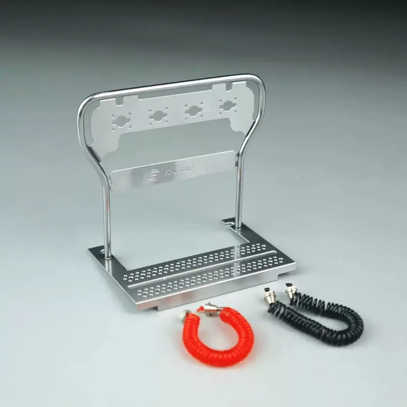 Scaleclub modelo 1:14 arrastar lama atualização metal rack de tubulação gás para tamiya 770s r620 actros aros fh16 homem tgx luu rc caminhão reboque