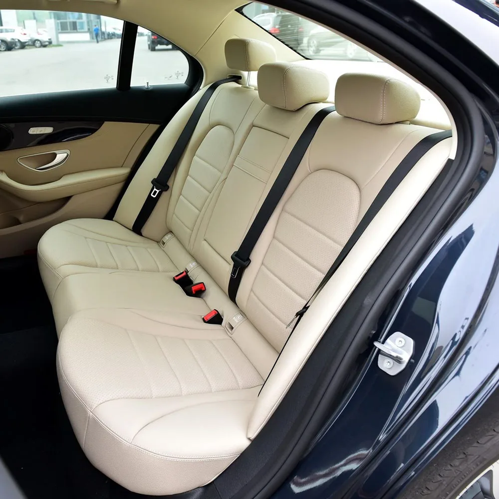 LHD Custom Fit Nappa Leather Seat Covers Full Set Compatible With Mercedes Benz C Class W205 S205 C205 A205 2014-2021