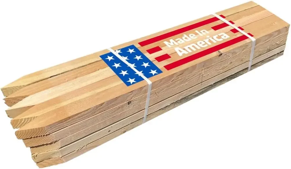 3 Ft Wood Stakes (1" X 3" X 36") - Made in The USA - 3" Extra Wide Stakes for Concrete Forms, Garden, Yard, Grading, Survey, Pla