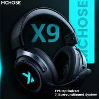 MCHOSE X9 juego inalámbrico 7,1 auriculares Bluetooth 2,4G tres modos e-sports reducción de ruido auriculares FPS para regalos