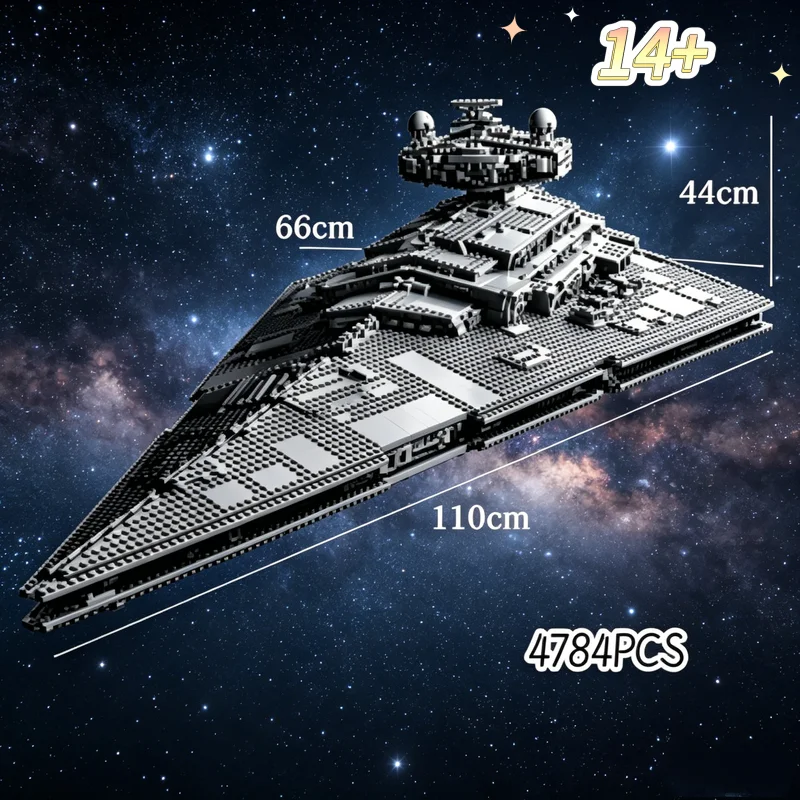 2026 New 4784pcs Interstellar Conflict Star Destroyer Star Cruiser Galactic Empire Starfighter Dark Fleetship for Birthday Gifts view 4