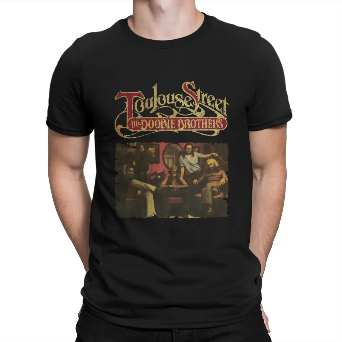 The Doobie Brothers Toulouse Street Men's T Shirts The Doobie Brothers Vintage Tees Short Sleeve T-Shirts Cotton