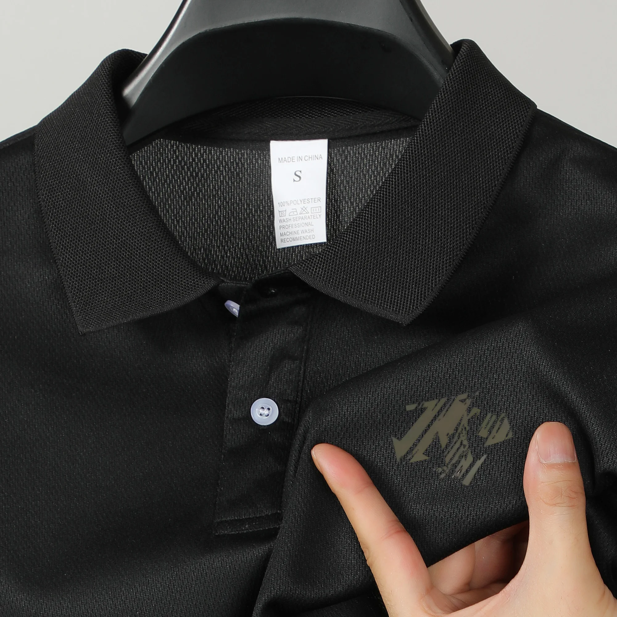 26 Be printed LOGO New Summer Loose Large Size T-Shirt Men's Short Sleeve Top Business Casual Breathable Polo-shirt for Men