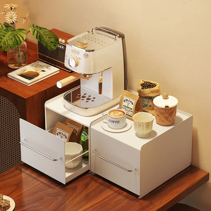 Desktop Storage Drawer Cabinet Track Locker Cup Bar Coffee Machine Shelf Crack Shelves Living Room Cabinets Home Furniture