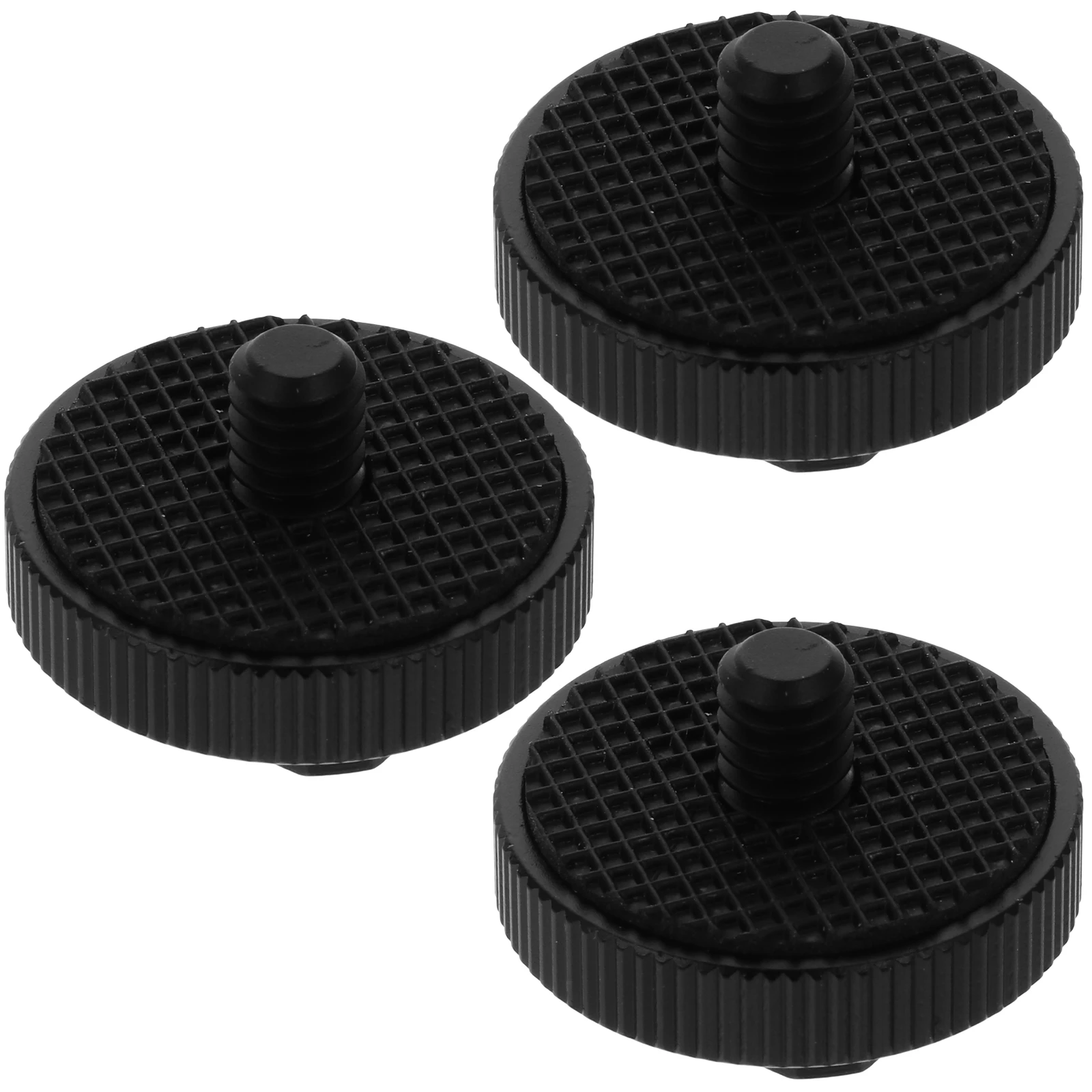 

3Pcs Camera Mount Tripod Screw Light Cold Shoe Flash Adapter Black Photography Accessories Aluminum Alloy Rubber Pad