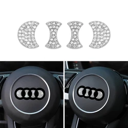 Car Steering Wheel Crystal Diamond Bling Sticker For Audi A1 A3 A4 A5 A6 A7 A8 Q3 Q5 Q7 S3 S5 S6 S7 S8 RS3 RS4 RS5 RS6 RS7