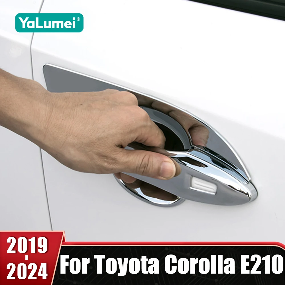 

For Toyota Corolla E210 2019 2020 2021 2022 2023 2024 ABS Carbon Fiber Car Outer Door Handle Bowl Cover Trim Sticker Accessories