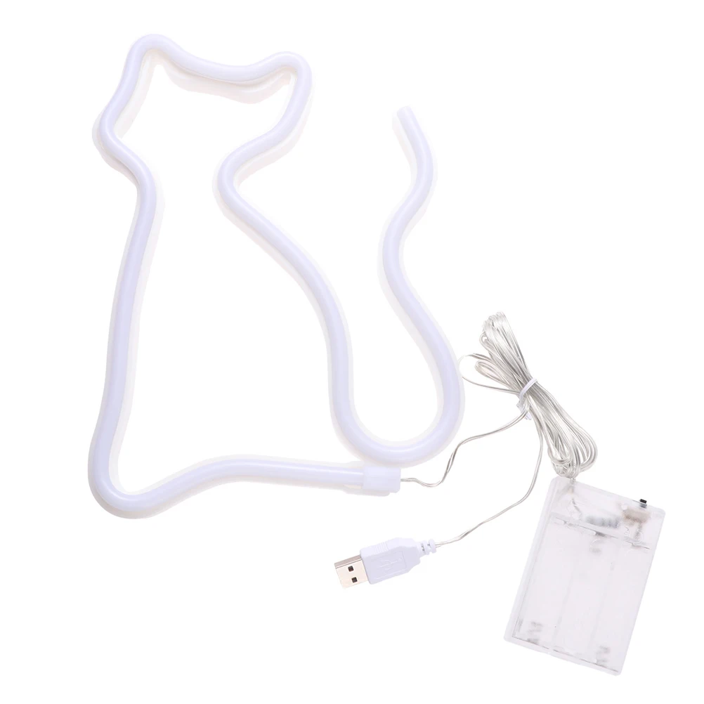 

Lovely Cat Shape Neon Light Night Light Wall Decoration Decor Light for Home Bedroom without