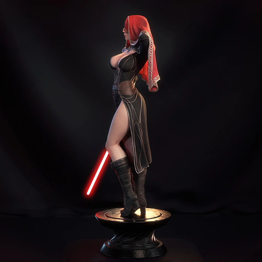 Figura de resina de guerrero alienígena NSFW, juguete Sexy sin pintar, muñeca GK sin montar, montaje de impresión 3D, estatua de reducción en miniatura, 1/24