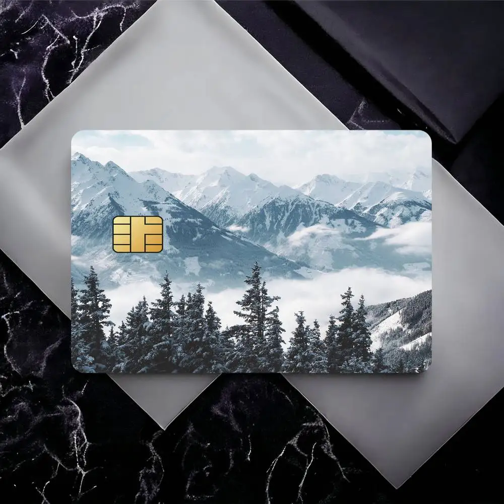 Cool S-Snow Mountains Film Skin Card Sticker For Bank Bus Metro Credit Debit Card Waterproof