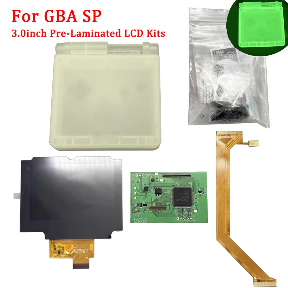 3,0-дюймовый предварительно ламинированный IPS ЖК-экран для GameBoy Advance SP 640*960, разрешение, ламинированный ЖК-дисплей с высокой подсветкой и подсветкой для GBASP