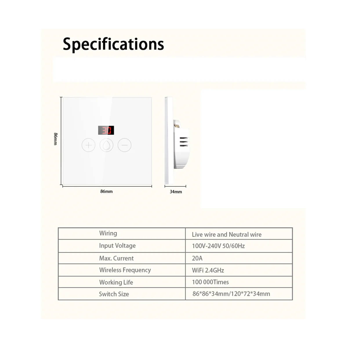 مفتاح غلاية WiFi، مفتاح سخان مياه ذكي قياسي ES، التحكم في تطبيق Tuya Smart Life يعمل مع Alexa Google Black-ABLM #2