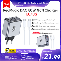 NUBIA Redmagic DAO 80W GaN Charger Usb C Fast Charger for Red Magic 8 Pro Iphone Xiaomi Huawei Switch Ipad Charger Fast Charging