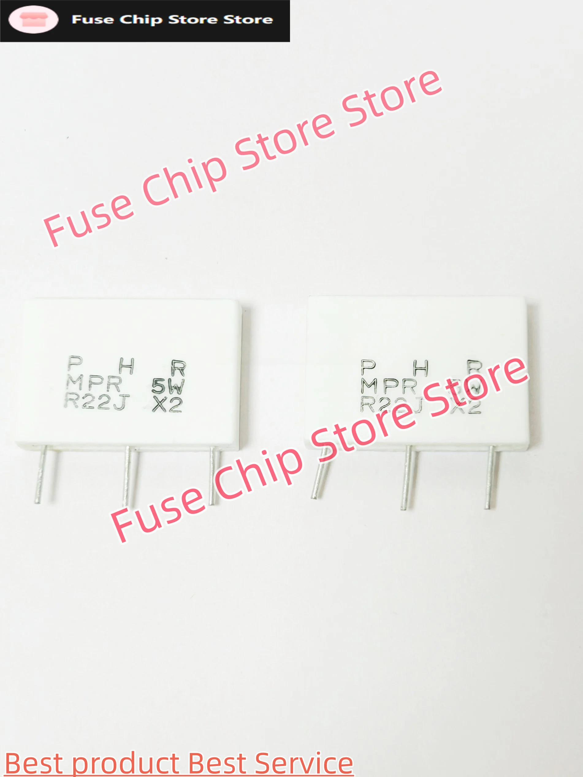 2Pcs MPR 5Wx2(5W+5W) 0.18R 0.22R 0.33R 0.47R Twin Non-inductive Tripod Cement Resistor