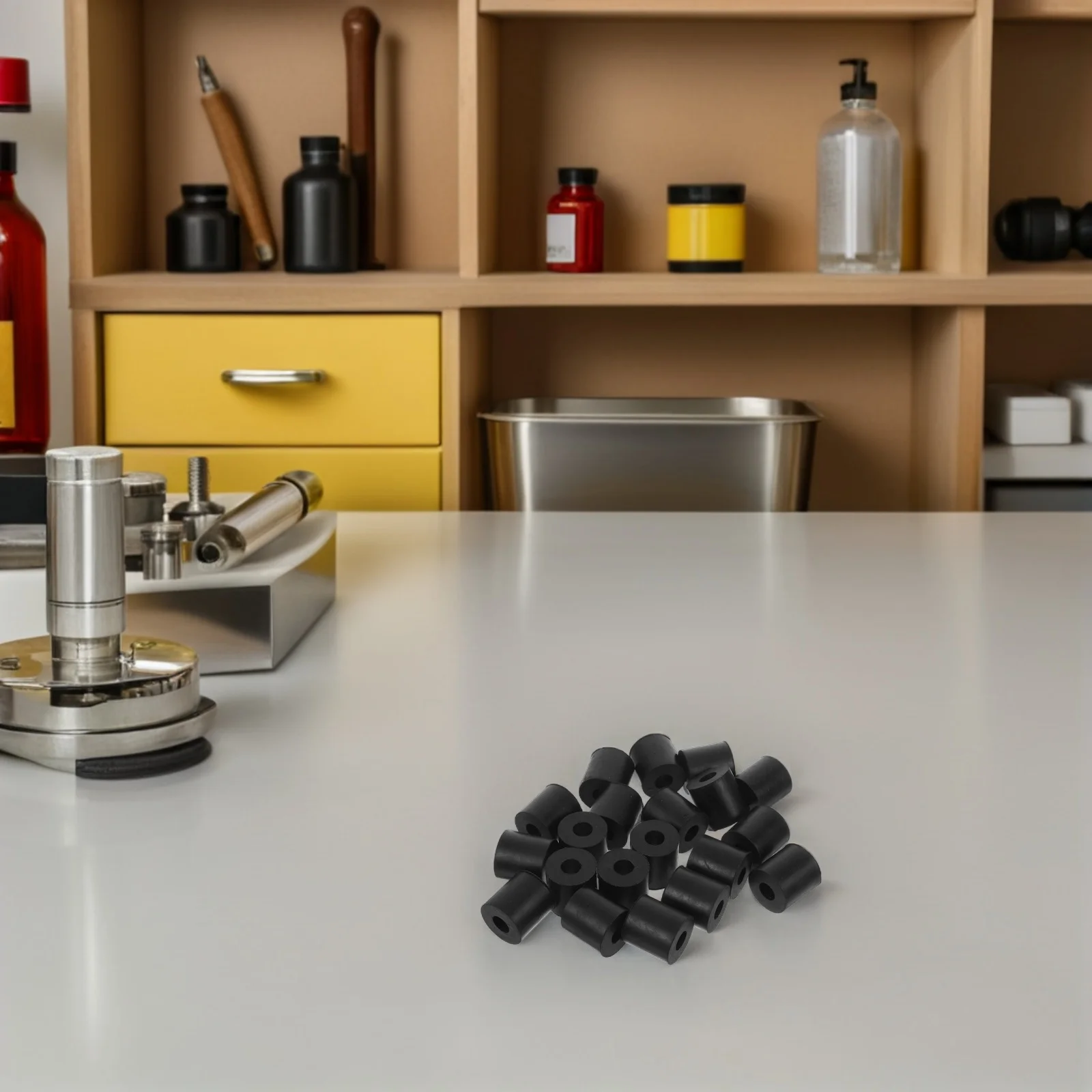 

20Pcs Black Rubber Vibration Dampers 25mm Od 10mm Id 25mm Thick O Shape Isolation Washers Anti Vibration Pads for Equipment