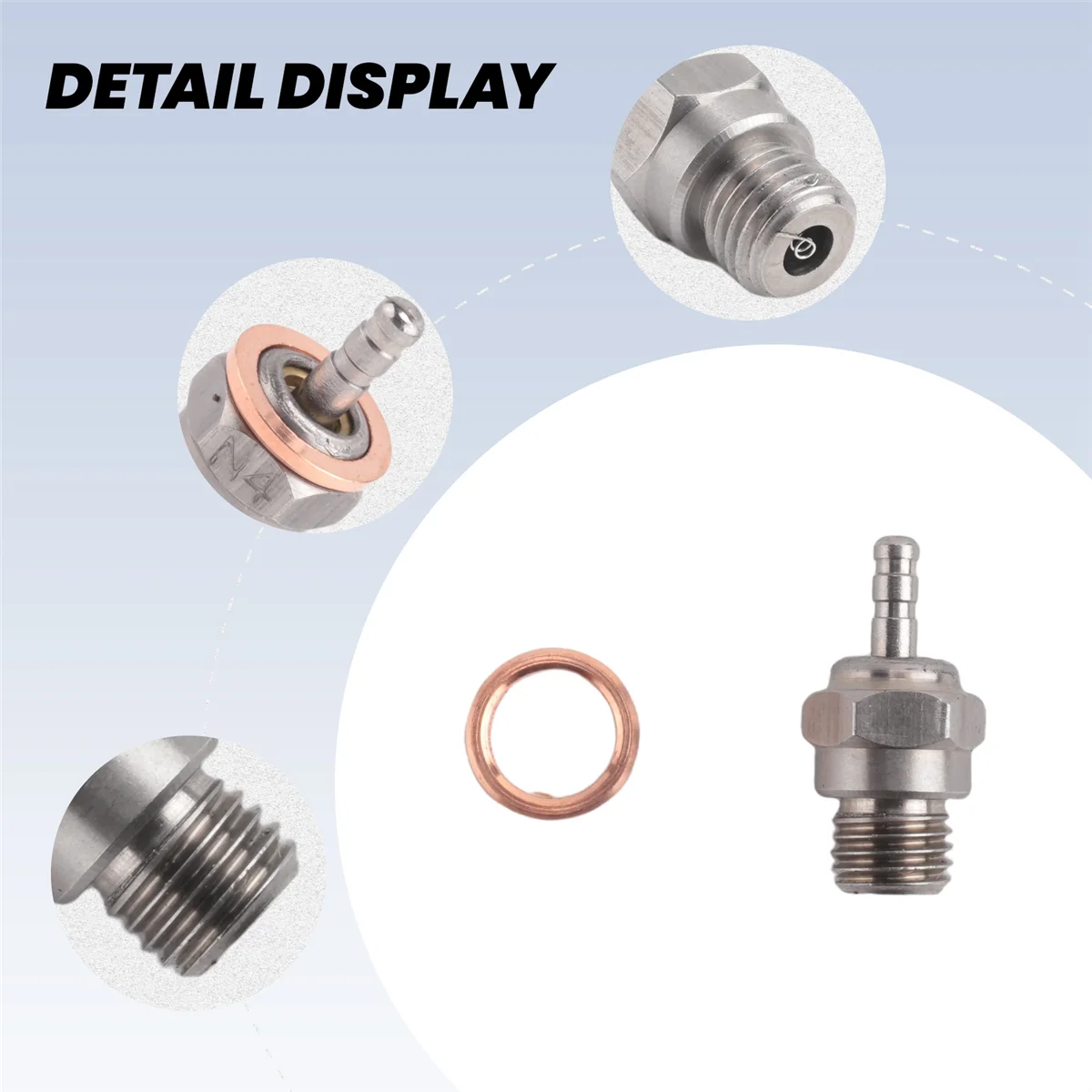 Lo-ok 2 قطعة توهج المقابس الساخن شرارة أجزاء المحرك اكسسوارات لشاحنة نيترو استبدال OS RC سيارة 70117 ، N4 #6
