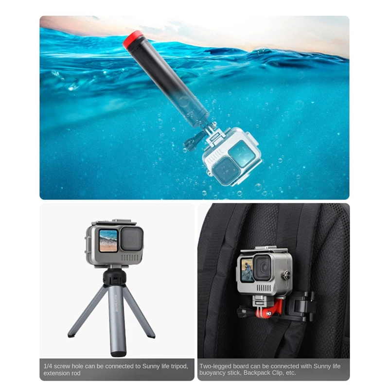 Funda protectora subacuática para Gopro Hero 11, 10, 9, accesorios para buceo, 40M