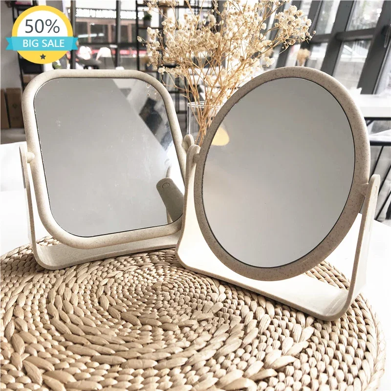 

Oval Magnifying Mirror Nordic Design Free Shipping Travel Cute Table Mini Portable Dressing Table Mirror Makeup Pink Room Decor