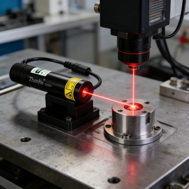 660nm F20 Red Laser Light Locator Line Cross Line Dot Collimator for Wood Stone Cutting Machine Positioning