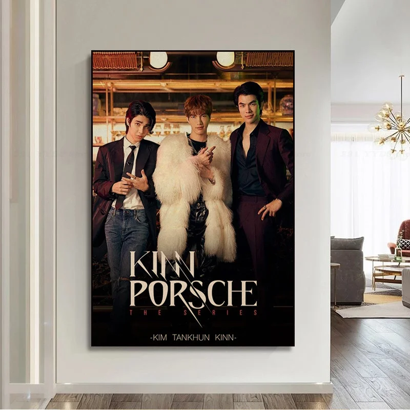 KinnPorsche The Series Movie Posters For Living Room Bar Decoration Kawaii Room Decor