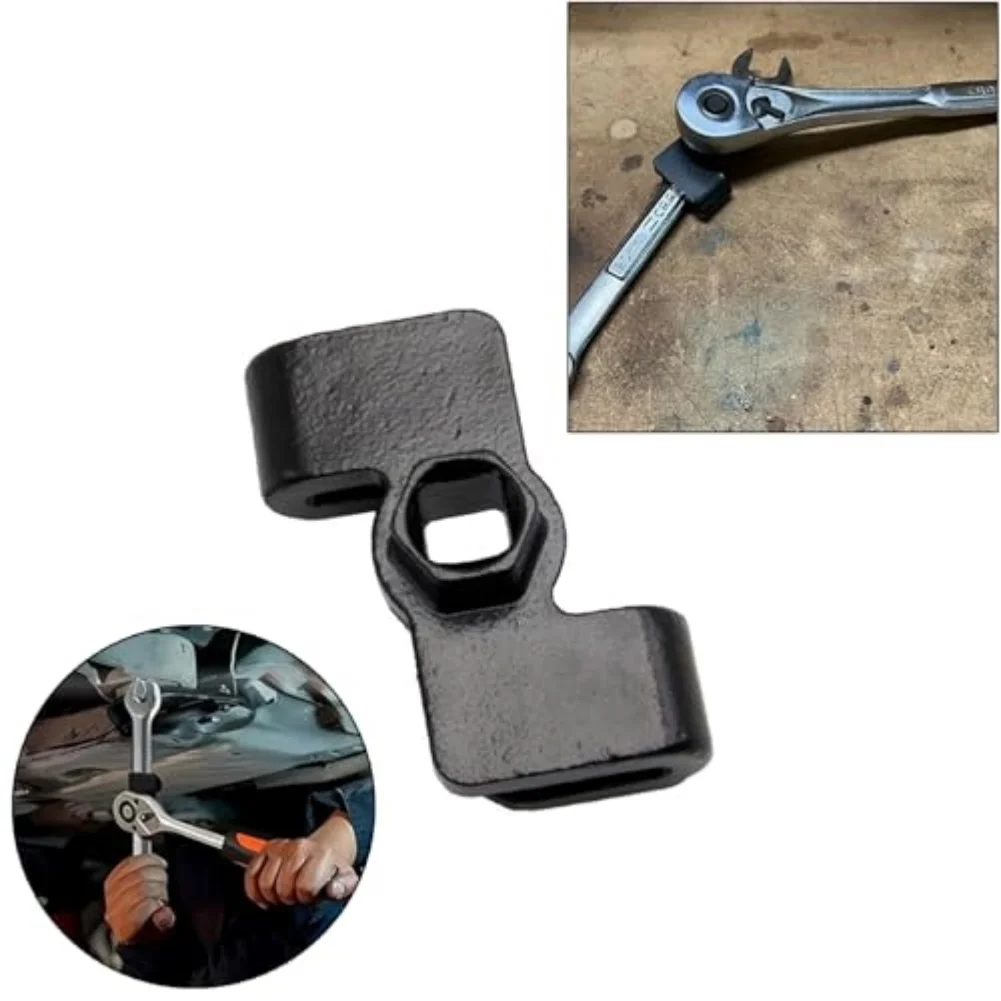 Wrench Extender Tool For 1/2Inch Drive Breaker Bars With Square Hole Wrench Torque For Amplifier Steel Long Wrench Adaptor