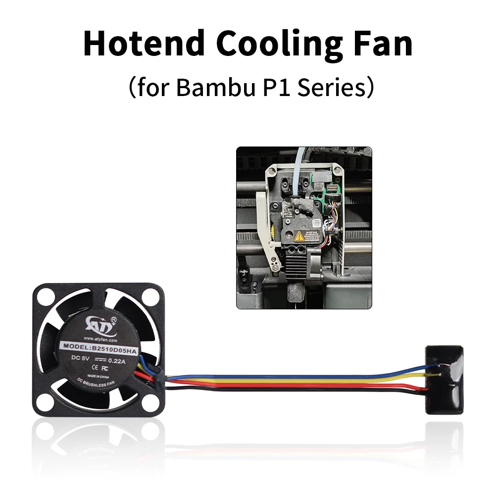 

Для Bambu Lab P1 Series Высококачественный охлаждающий вентилятор Hotend Быстрое охлаждение 2510 для 3D-принтера Bambu Lab P1