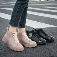 Botas de lluvia de goma con parte inferior gruesa para mujer, botas informales antideslizantes impermeables para todas las estaciones, novedad de 2026
