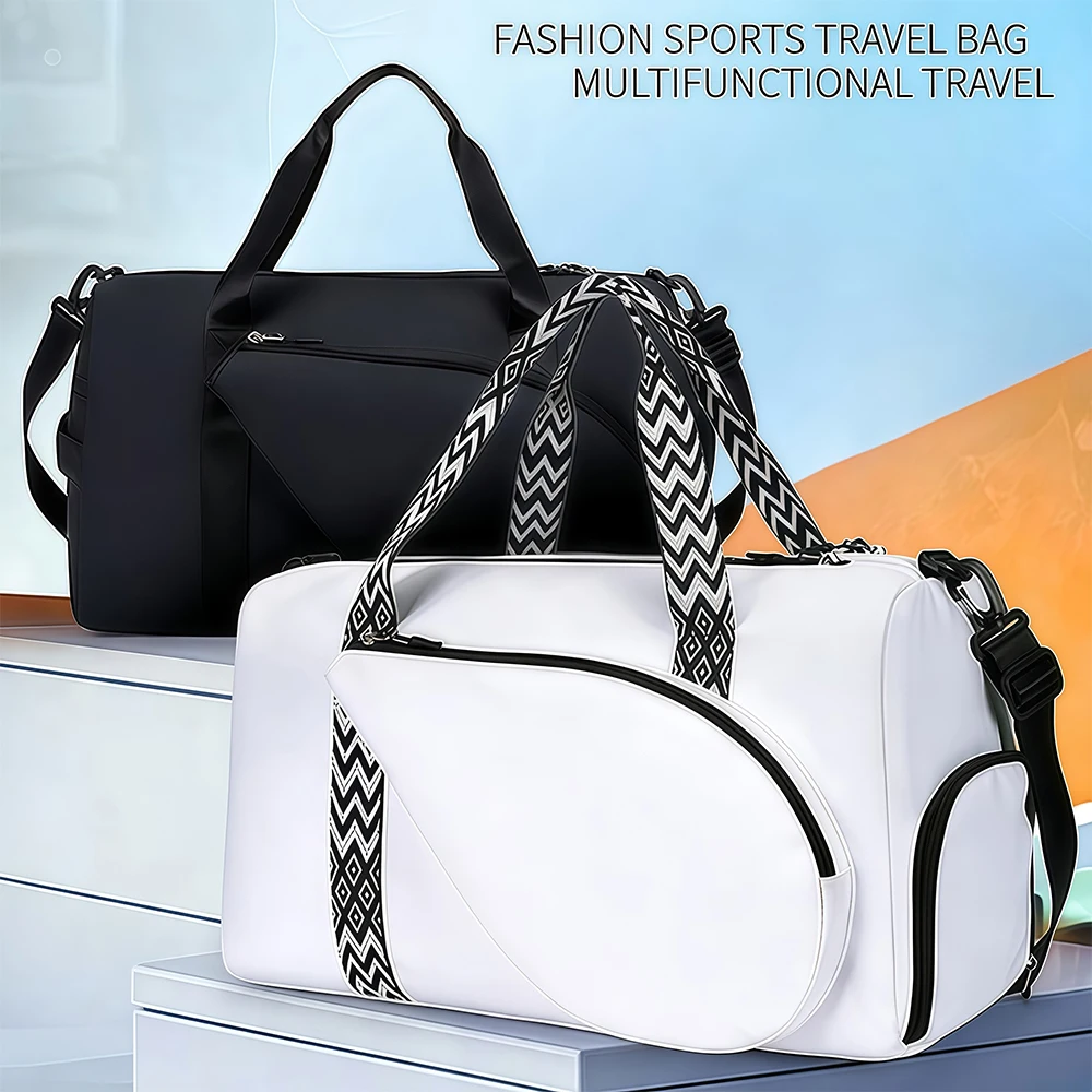 

Спортивная сумка для тенниса/бадминтона/настольного тенниса, вмещает 2 ракетки, отделение для обуви и влагонепроницаемый карман, спортивная сумка-даффл, сумка для выходных/ночевок