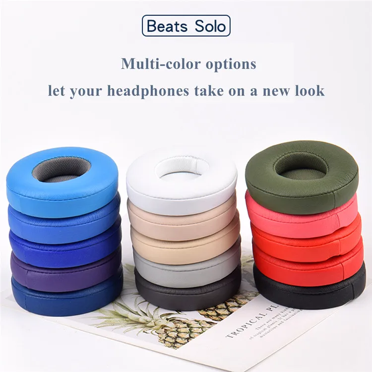 

Original memory sponge leather solo3 ear cushions cover Wireless headphone Replacement for Beats solo 2 2.0 3 3.0 ear pad