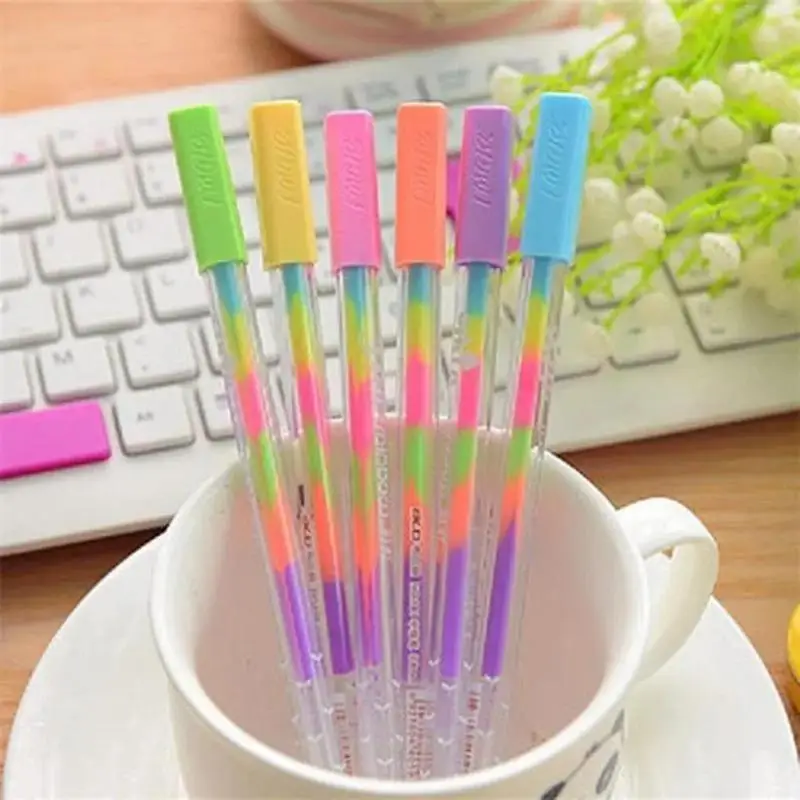 

Новые 3 упаковки милых кавайных цветных шариковых ручек «сделай сам», цветной мел для рисования, Радужная гелевая ручка, ручка для граффити, украшение для детского дневника