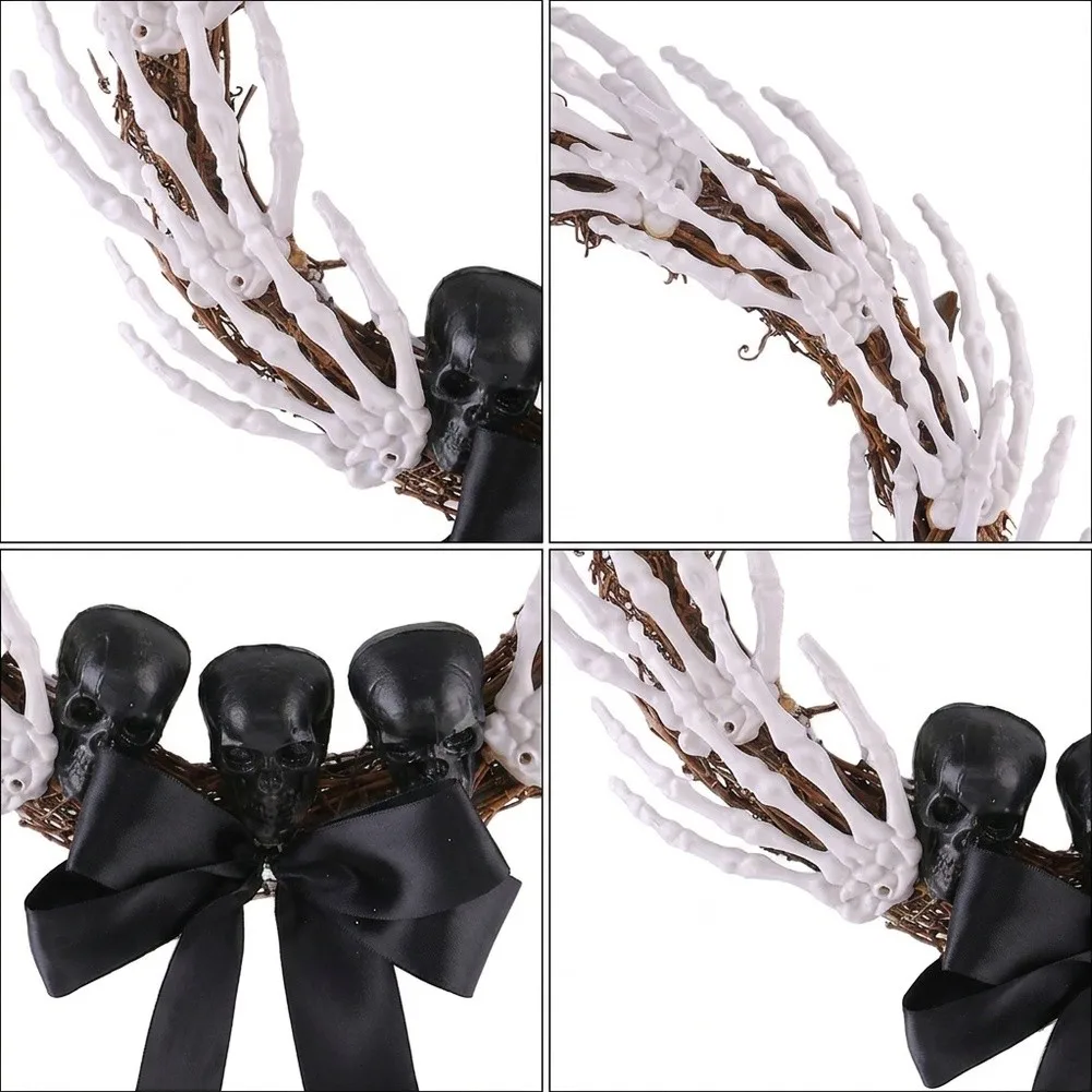 Black Bow Wreath with Textured Branch Layers for Door Wall and Window Use Supporting Halloween Autumn Winter and Everyday Themes