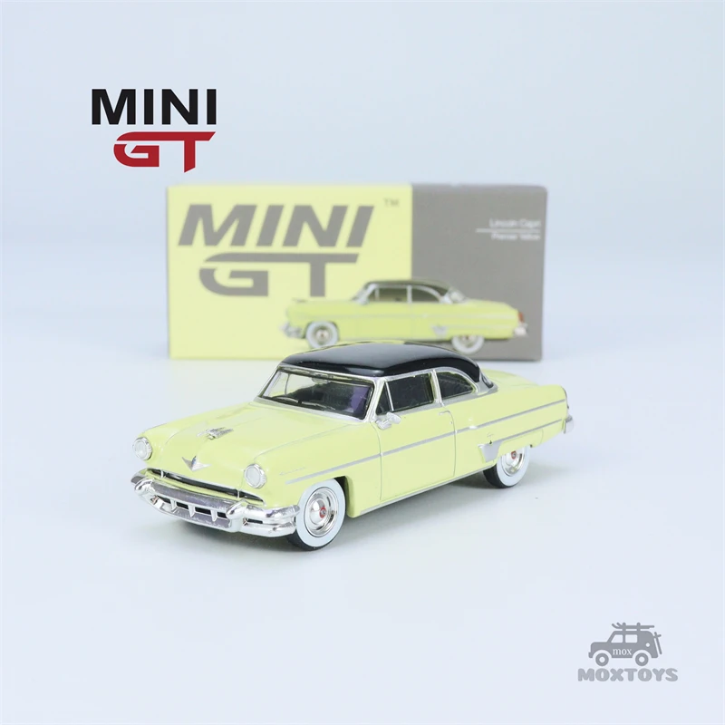 MINI GT 1:64 Lincoln Capri 1954 Premier Yellow LHD  Diecast Model Car