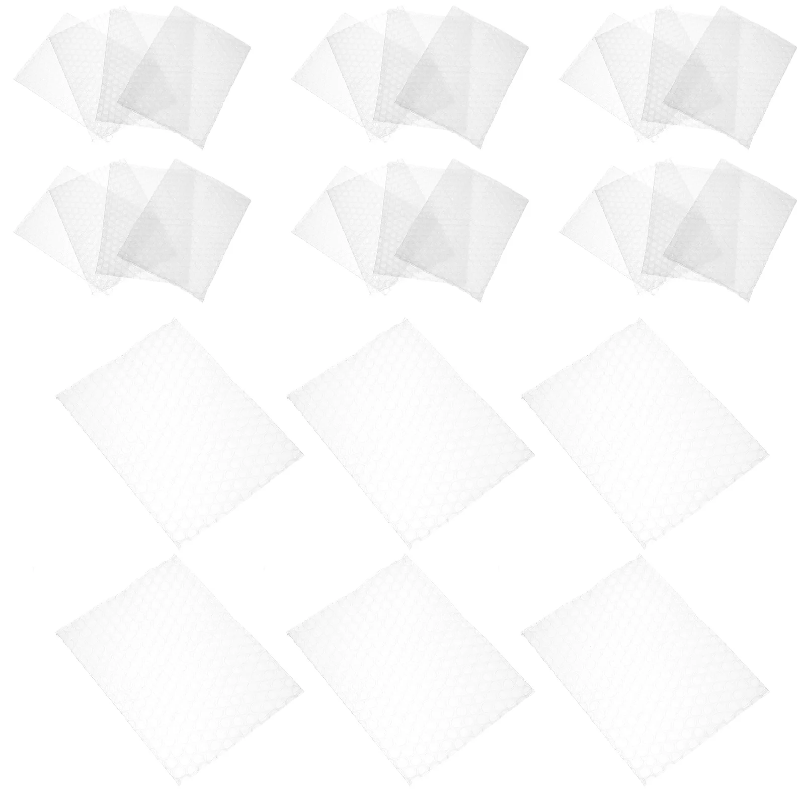 100 Pcs Bubble Bag Clear Plastic Pouch Shockproof for Moving Small Business Pe Packing Storage