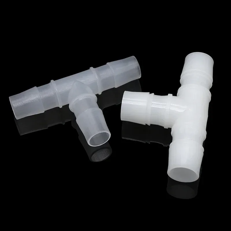 Food Grade Water Pipe Connector OD 3.2mm - 25mm PP PE Tee T Type Barb Splitter Fitting Garden Irrigation Coupler Joint 5~50pcs