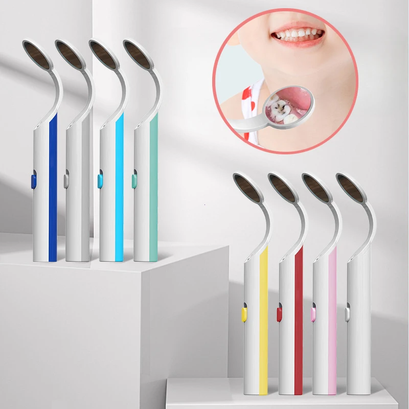 Anti-fog Dental Mouth Mirror With LED Light Inspect Instrument Checking Mirror Reusable Dentist  Mouth Mirror Tooth Care Tools