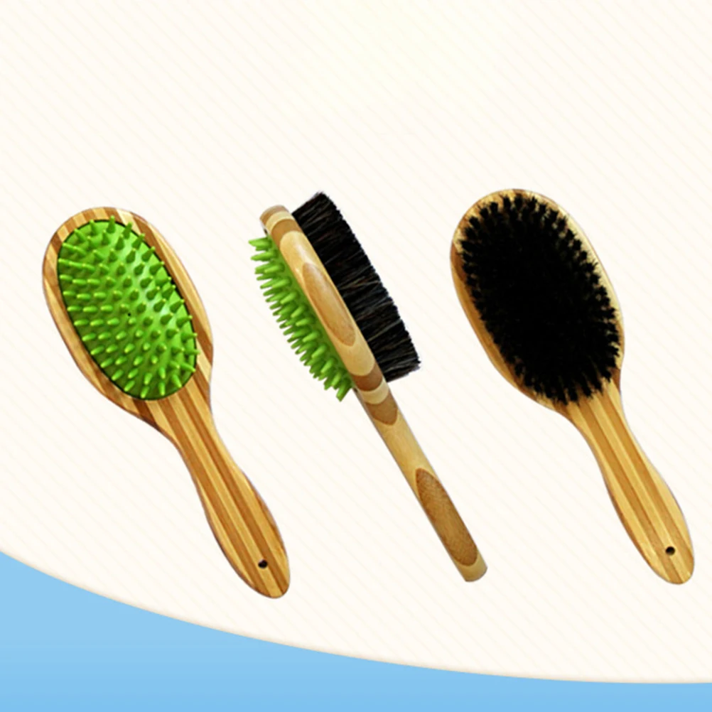 

Dog Grooming Brush Pet Dog Pin Bristle Brush for Long and Short Hair Double Sided Pet Brush for Cat Dog Bath and Massage