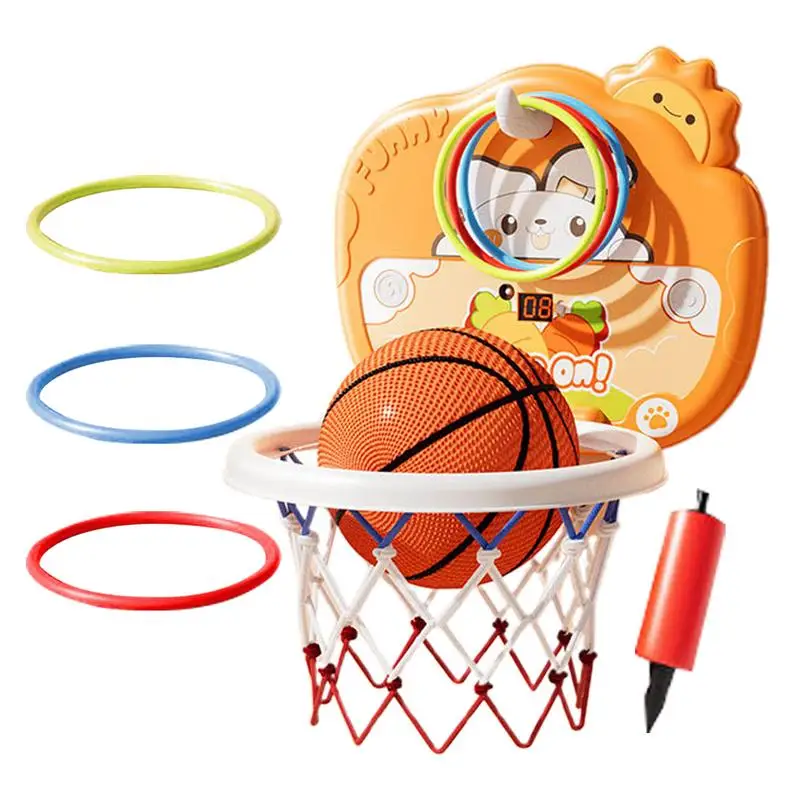 Moving Small Basketball Hoop Basketball Hoop With Adjustable Height Indoor Door Basketball Hoop Set For Home School Kindergarten