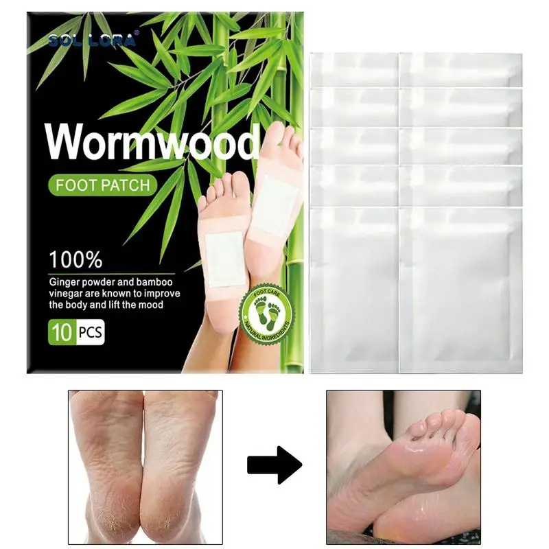 Wormwood Foot Patch Effective Feet Health Patches 10pcs Deep Cleansing Foot Patch Foot Care Patch Wormwood Body Pads Foot Care