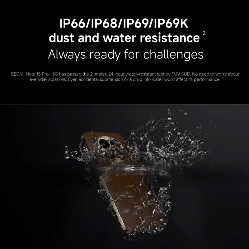 Versión Global Xiaomi Redmi Note 15 Pro Plus 5G Smartphone Snapdragon 7s Gen 4 NFC 6500mAh 100W Pantalla AMOLED CrystalRes de 6.83″ Sin Cargador 8