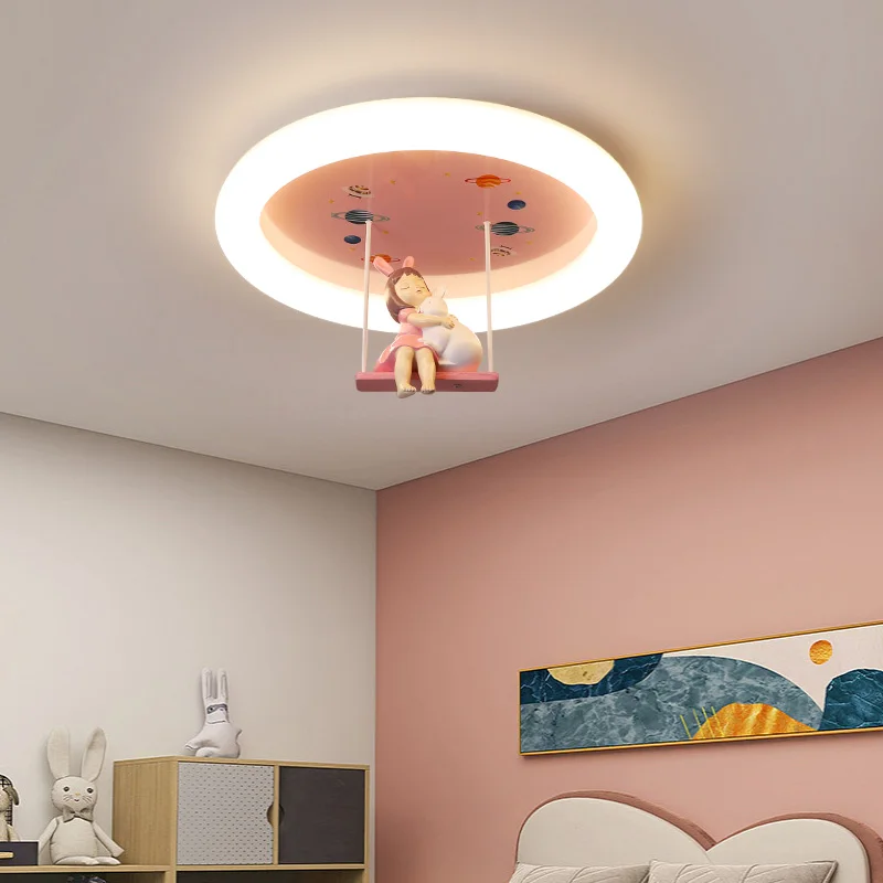 Children\'s room ceiling light girl\'s room eye protection LED light modern simple cartoon creative fashion princess bedroom lamp