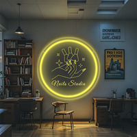 Custom Nail Art Neon Sign, USB Powered Wall Hanging Light with Switch Control, Multi-Color Indoor Room Decor for Beauty Salon