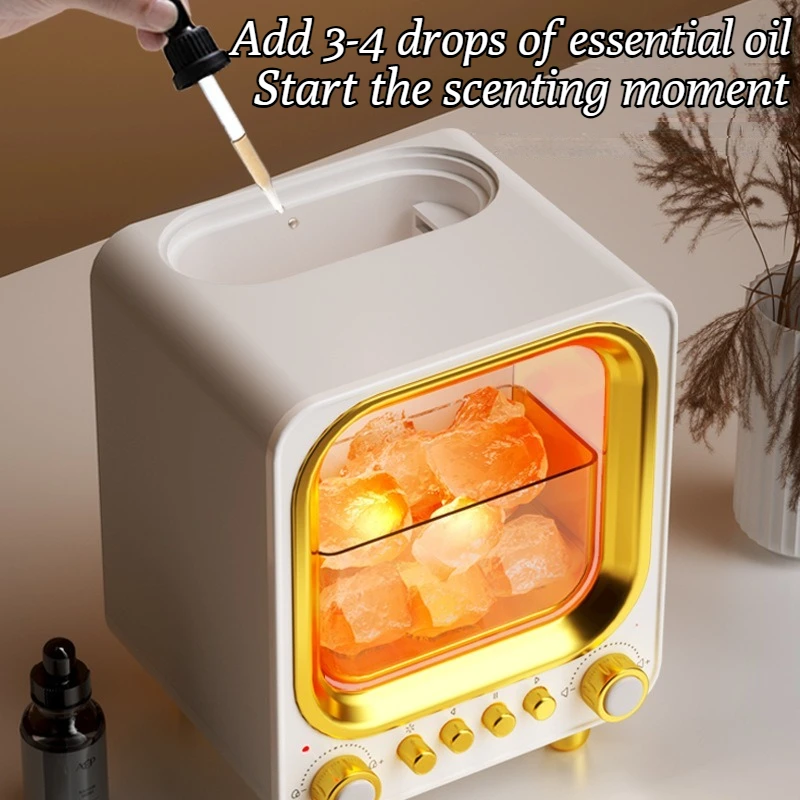 New Smart Aroma Diffuser Humidifier with Bluetooth Speaker, USB Crystal Stone Fragrance Machine for Home and Office Use