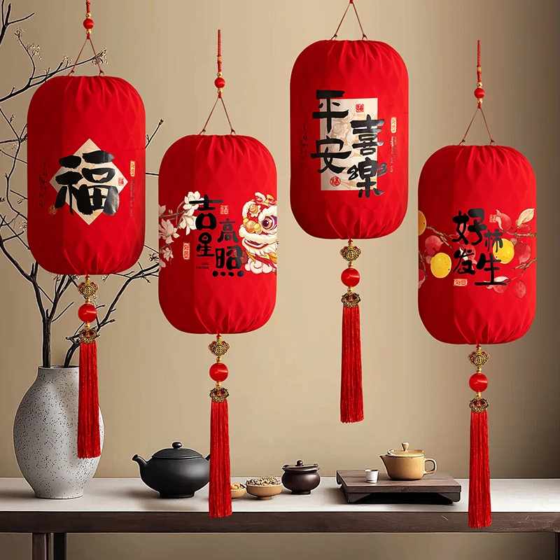 Chinese Lucky Red Lantern 2025 Year of the Snake Outdoor Balcony Entrance New Year Decoration Spring Festival Hanging Decoration