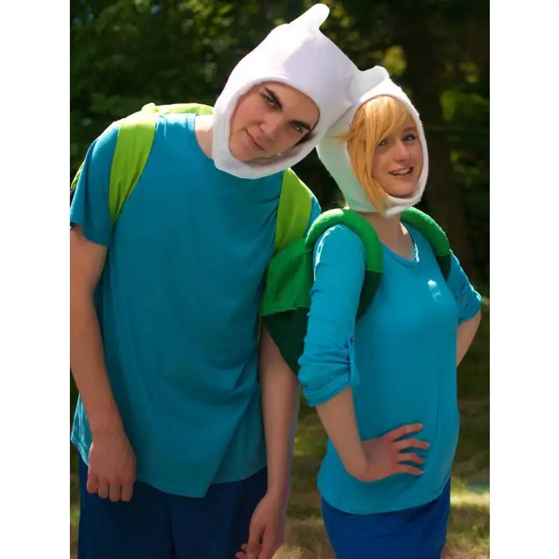 DAZCOS Game Finn Hat Backpack Anime Cosplay Cute Hat White Bunny Ears for Easter Day Costume Halloween Accessory