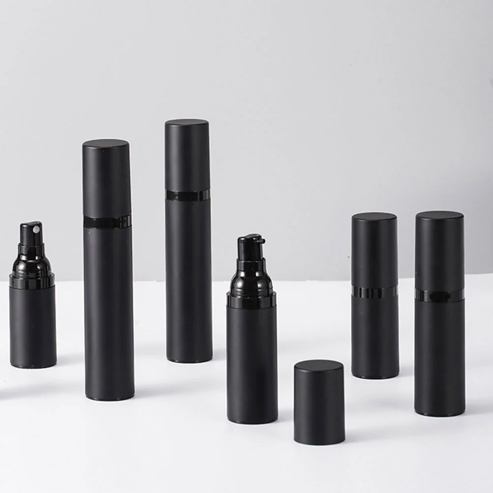 2 Pcs Black Vacuum Bottle Perfume Dispenser Spray Bottles Makeup Atomizer Travel Liquids Dispensers Lotion Containers