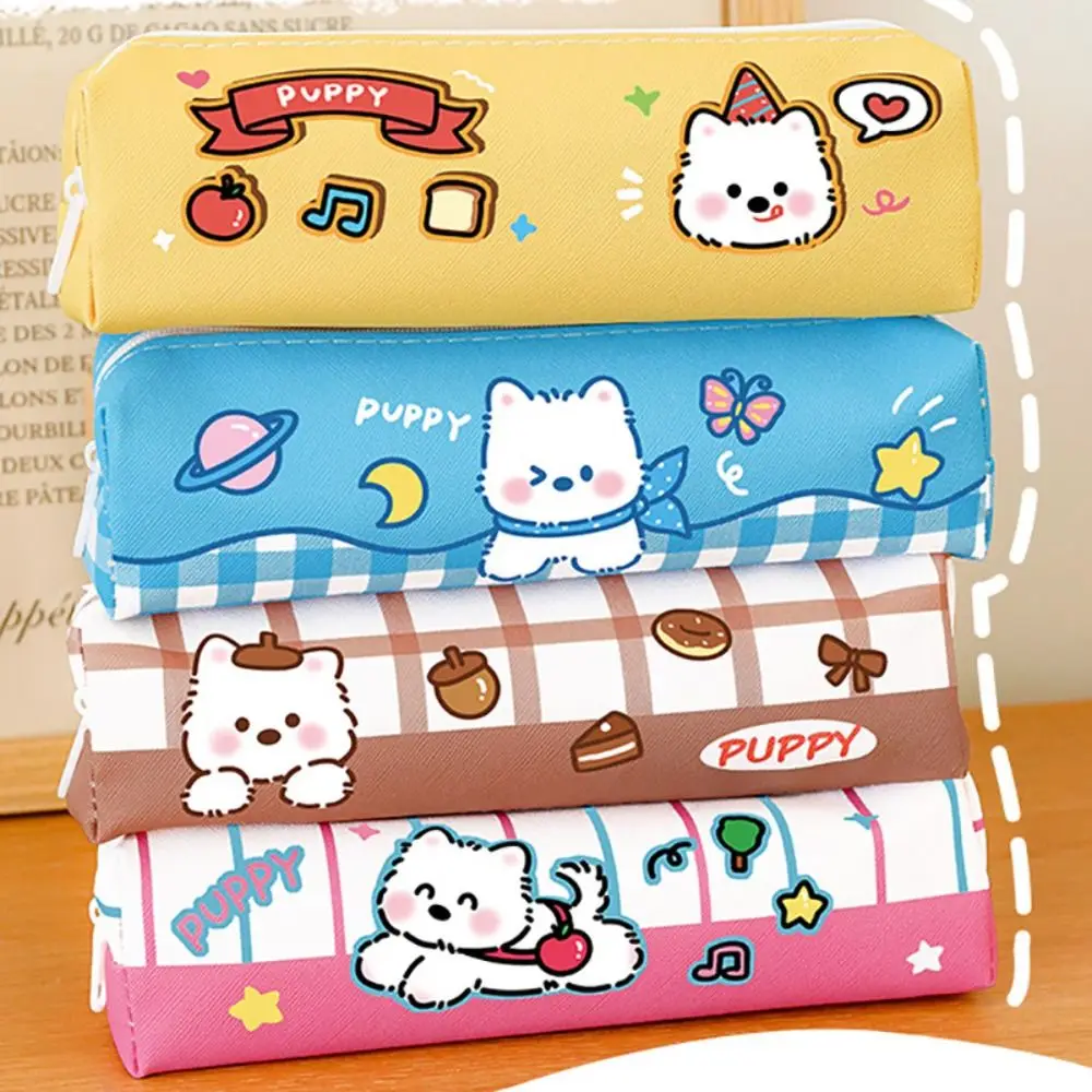 Cute Westie Pencil Case Large Capacity Multi-functional Stationery Pouch Pen Bag Students