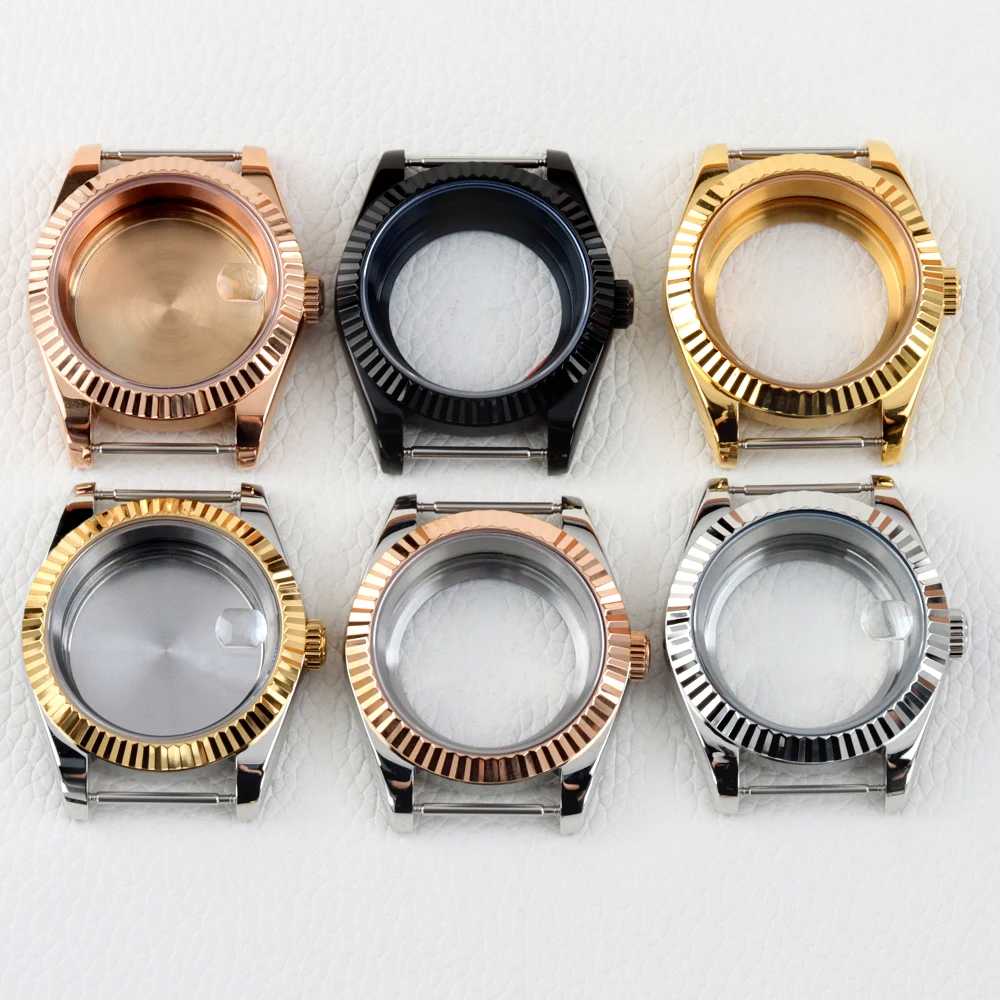 

Silver/Black/Rose Gold/Gold 36mm/39mm NH35 Watch Case Sapphire Glass Stainless Steel for Datejust 28.5mm Dial NH35 NH36 Movement